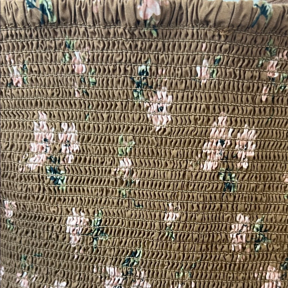 Free People Brown Floral bustier Crop Top sz M - Picture 7 of 10